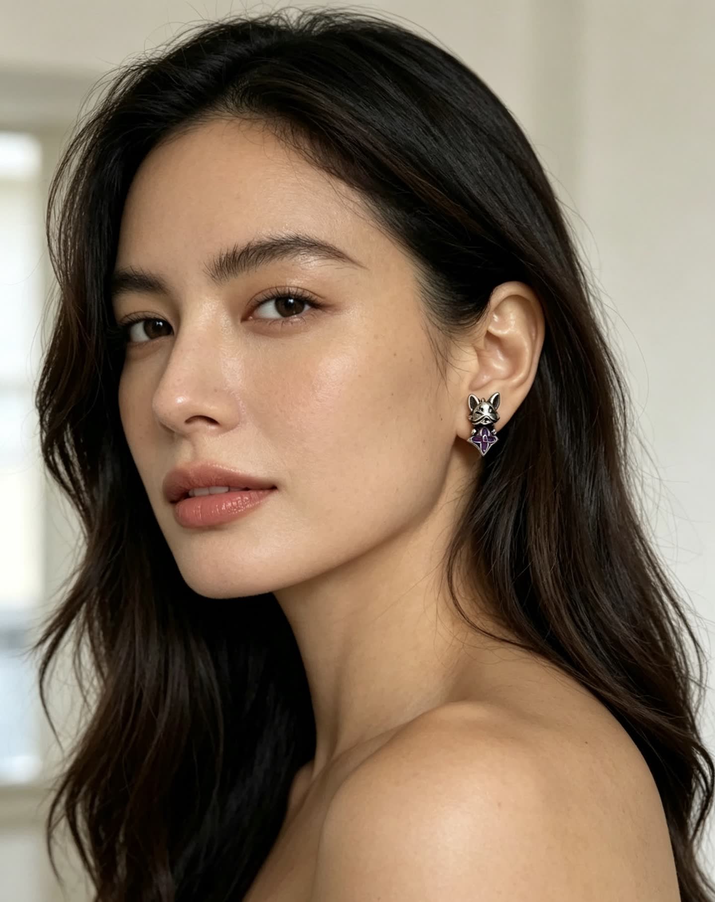 Louis Vuitton Silver Earrings with Monogram